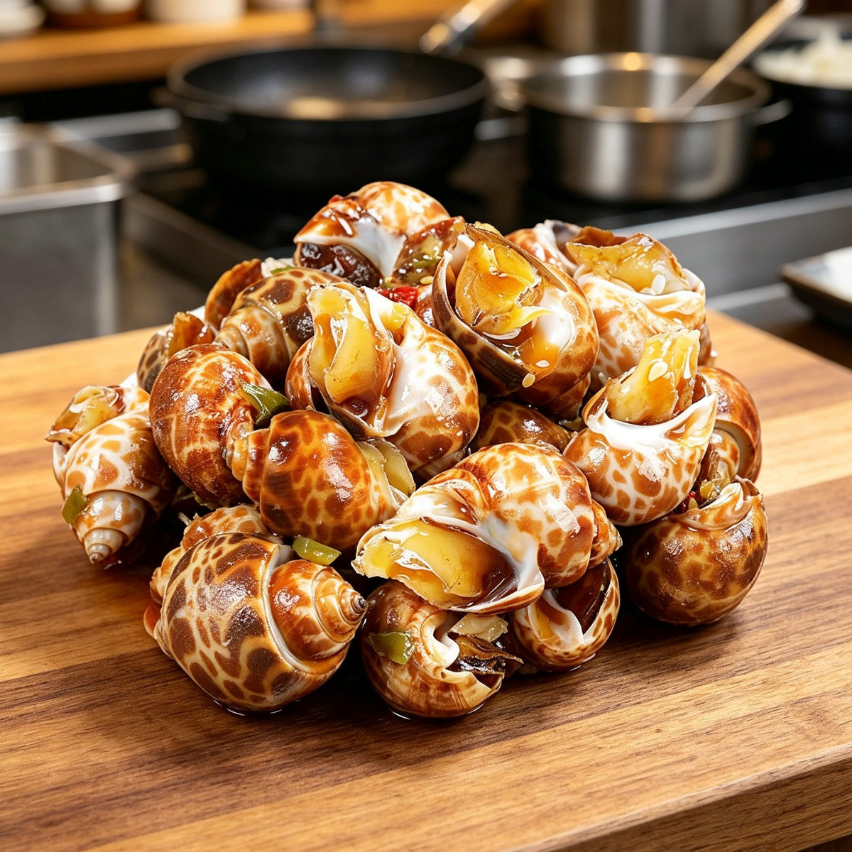 Fresh Spotted Babylon Sea Snails
